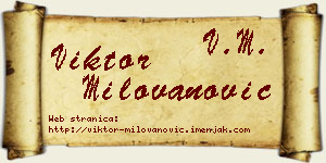 Viktor Milovanović vizit kartica